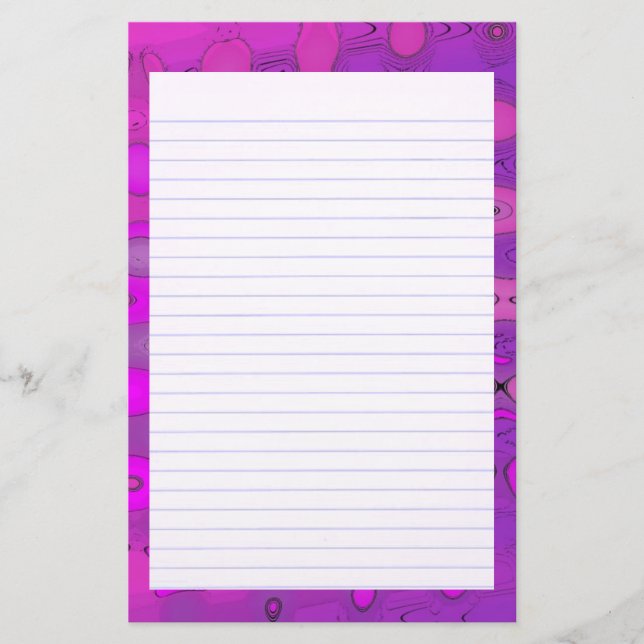 Purpe Tones  Lined Stationery (Front)