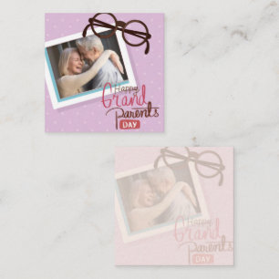 PURPEL HAPPY GRANDPARENTS DAY CARD