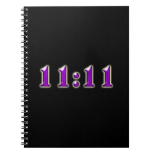 Purple 11:11 Numbers Spiral Notebook