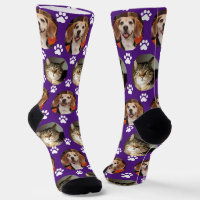 Purple 2 Pet Photo Paw Prints Cute