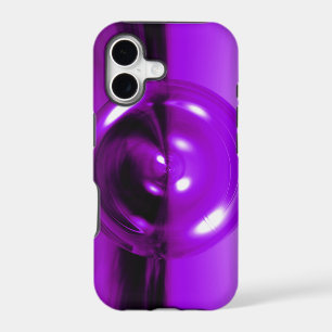 Purple 3D Abstract Disc iPhone Case