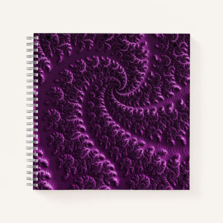 purple 3d Mandelbrot fractal helix curve Notebook