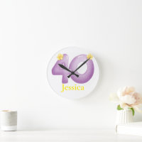Purple 40th Birthday Golfer Gift, 40 Years Elegant