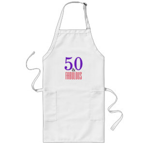 purple 50 and Fabulous Long Apron