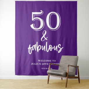  Purple 50th Birthday Party  Tapestry
