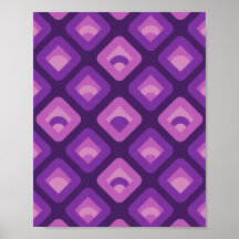 Purple 70s retro sunset cubes pattern