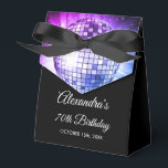 Purple 70th Birthday Party 70's Disco Ball Favour Box<br><div class="desc">Elevate your 70th birthday celebration with our Purple 70th Birthday Party 70's Disco Ball Favour Box. This favour box captures the essence of the disco era, making it the perfect choice for a disco-themed bash or any event where you want to infuse a touch of '70s magic. In a dazzling...</div>