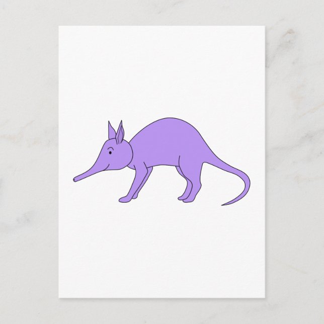 Purple Aardvark Postcard (Front)