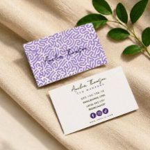 purple abstract art pattern hand written business
