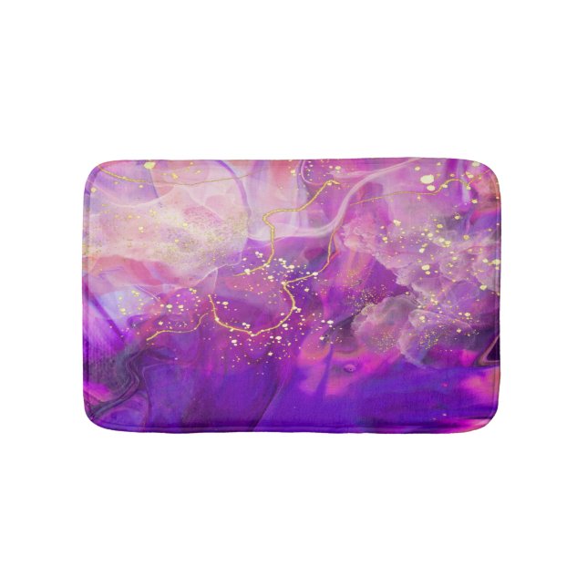 Purple Abstract Bath Mat (Front)