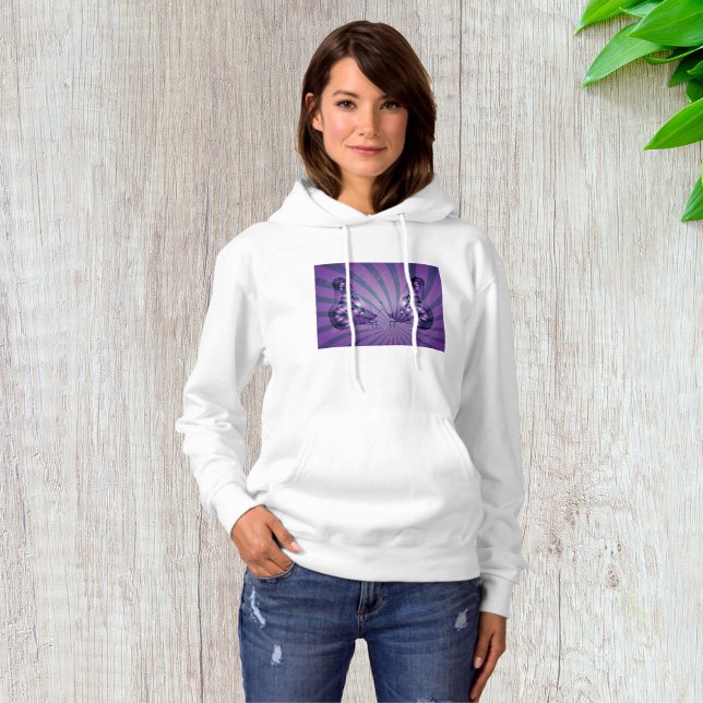 Purple Abstract Butterfly with Radiant Wings Hoodie (Creator Uploaded)