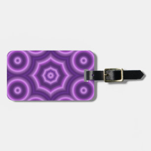 Purple Abstract circle pattern Luggage Tag