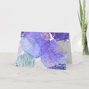Purple Abstract Design Card