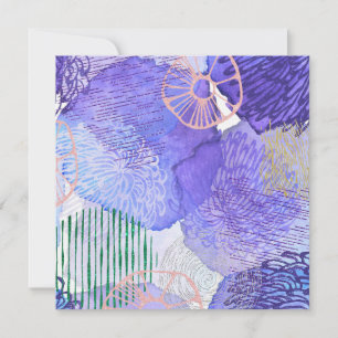 Purple Abstract Design Card