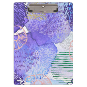 Purple Abstract Design Clipboard