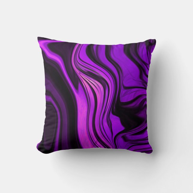 Purple Abstract Design Cushion (Front)