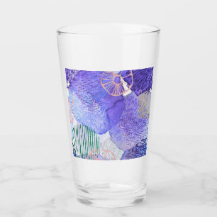 Purple Abstract Design Glass