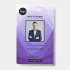 Purple Abstract Employee Photo Identification ID
