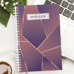 Purple Abstract Geometric Personalised Planner<br><div class="desc">Elevate your organisation with this personalised planner featuring a captivating purple geometric design. Its modern aesthetic complements the busy professional while the customisable name or logo adds a unique touch. Perfect for the creative individual who appreciates both style and function, this planner offers ample space for appointments, notes, and to-do...</div>