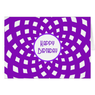 Purple Abstract Happy Card