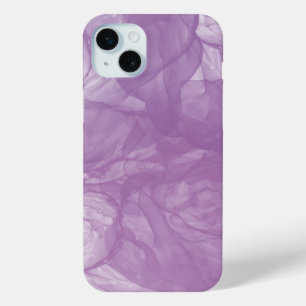 Purple Abstract Ink Flow – Softness and Mystery in iPhone 15 Mini Case