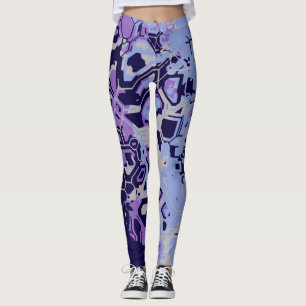 Purple Abstract Leggings