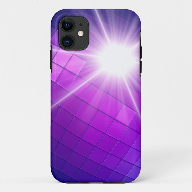 Purple abstract mosaic ray star light Case-Mate iPhone case (Back)