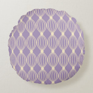 Purple Abstract Pattern by storeman Round Cushion