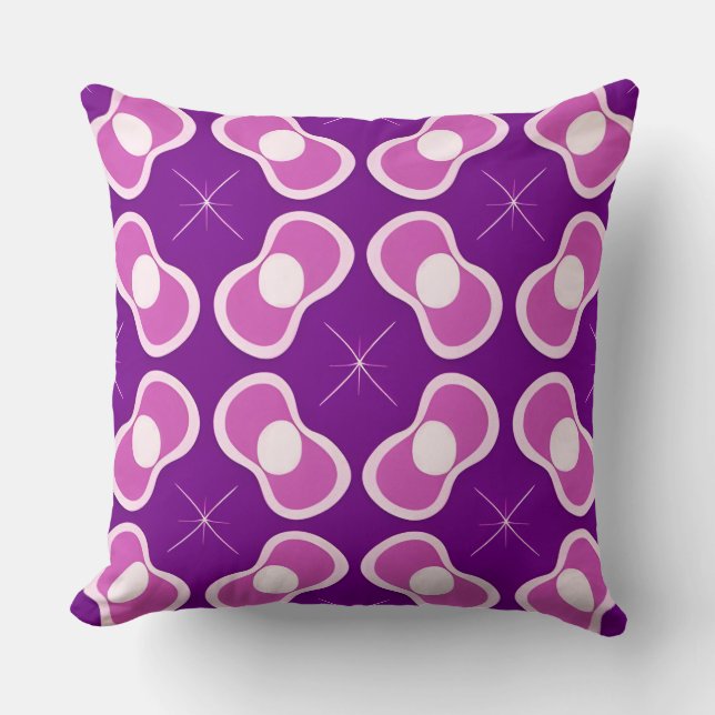 Purple Abstract Pattern Cushion (Front)