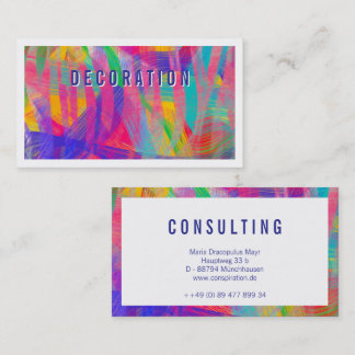 Purple abstract Rainbow Colours Business Card