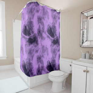 Purple abstract shower curtain