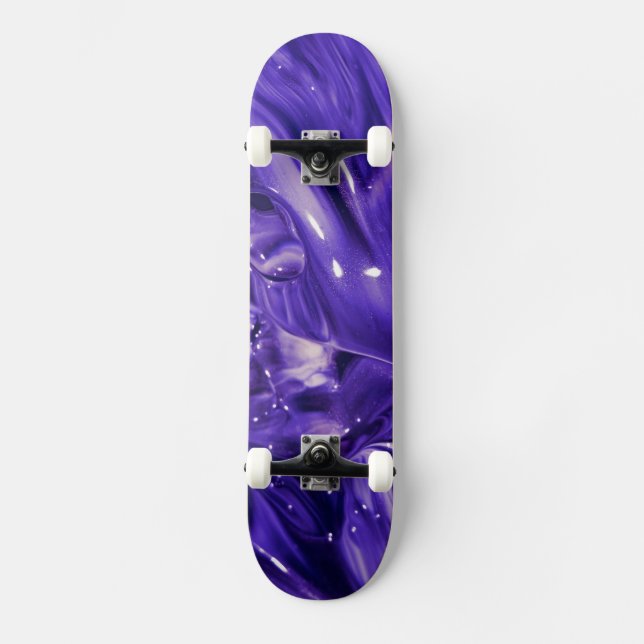Purple Abstract Skater Board Skateboard (Front)