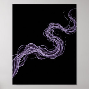 Purple Abstract Smoke - Ethereal Wall Art