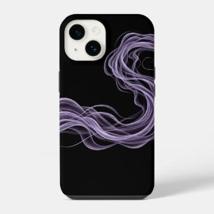 Purple Abstract Smoke - Ethereal Wall Art iPhone 14 Case