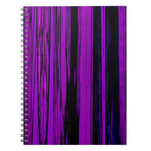 Purple Abstract Stripes 606 Notebook