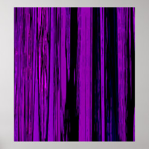 Purple Abstract Stripes 606 Poster