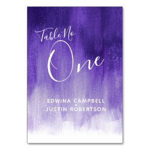 Purple abstract wash modern art table number one