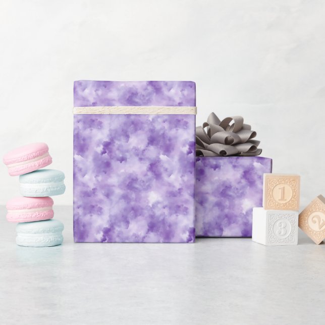 Purple Abstract Watercolor Wrapping Paper (Baby Shower)