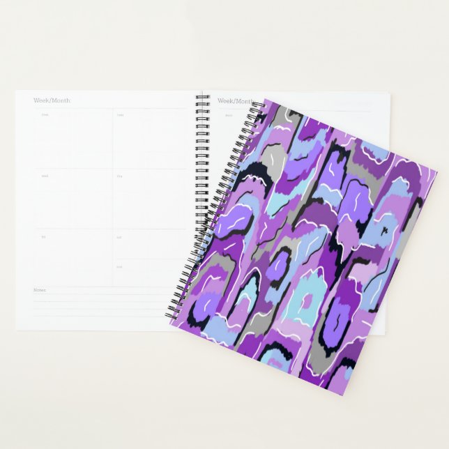 Purple Abstract with Blue and Black  Planner (Display)