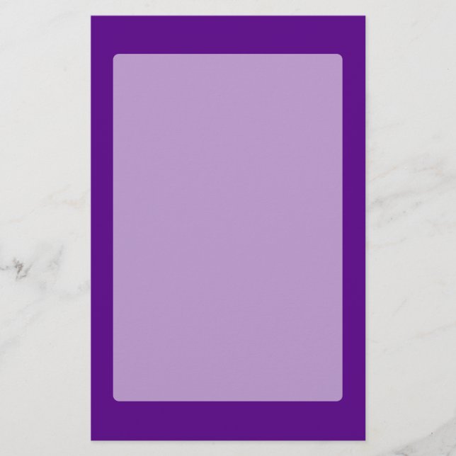 Purple Accent Colour Decor Customisable Stationery (Front)