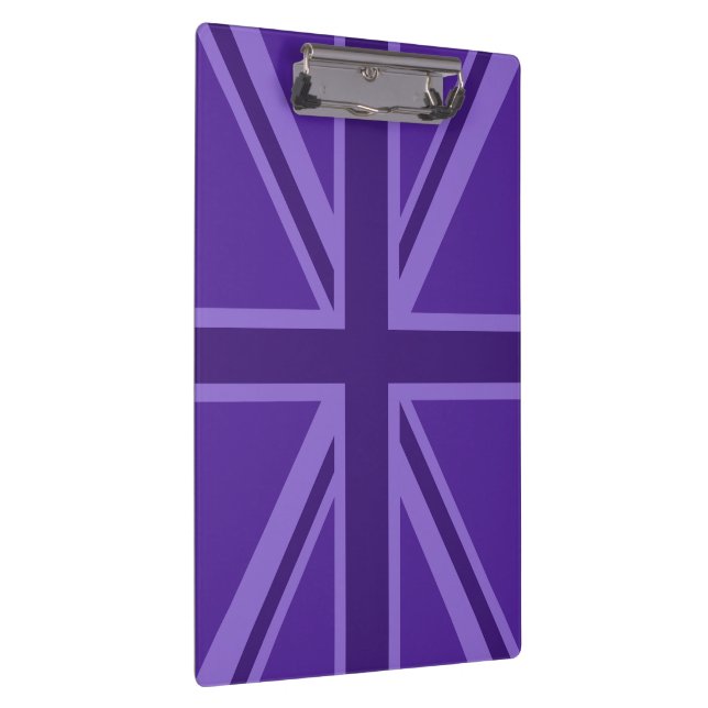 Purple Accent Union Jack Decor Clipboard (Right)