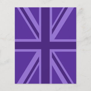 Purple Accent Union Jack Decor Flyer
