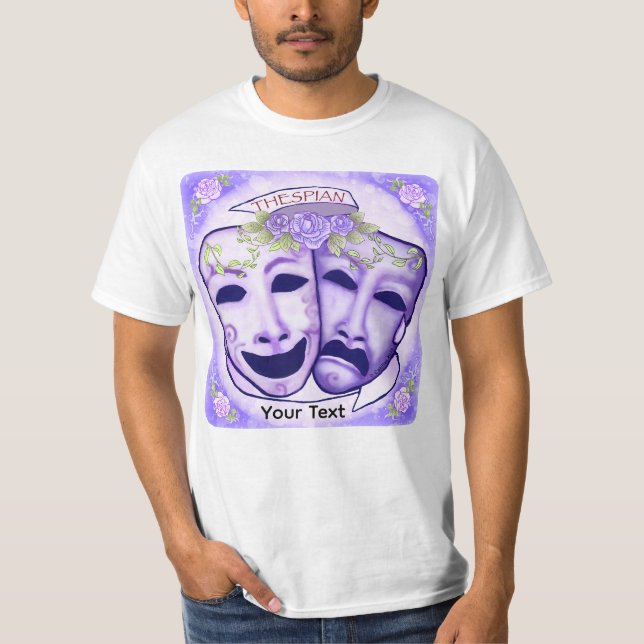Purple Actor Masks T-Shirt (Front)