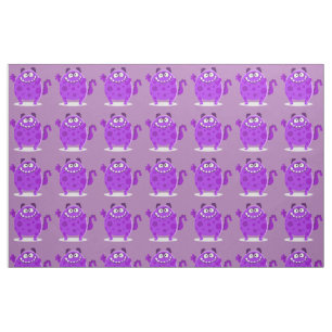 Purple Adorable Monster Fabric