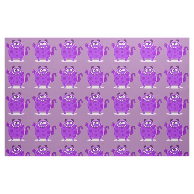 Purple Adorable Monster Fabric (Fat Quarter)