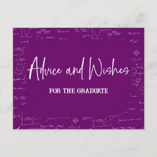 Purple Advice and Wishes for the Graduate  Enclosure Card