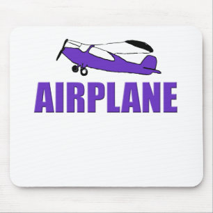 Purple Aeroplane Mouse Pad