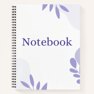 Purple Aesthetic Floral Notebook Cover