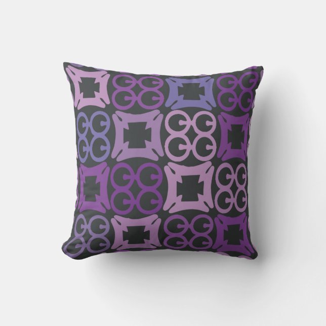 Purple African Adinkra print pillow (Front)