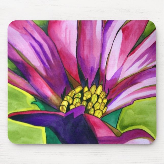 Purple African Daisy flower Mouse Pad (Front)